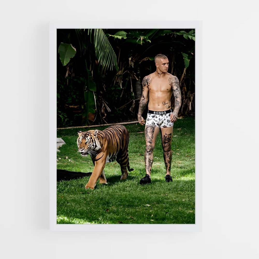 Poster Tiger & Ink – affiche Football australien (vue 3)